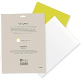 KEARING 32"x22" Fabric Tracing Paper - Yellow &amp; White Pattern Transfer | Large dressmakers carbon paper sheets for sewing and embroidery. Washable water-soluble marking lines for dark &amp; light fabric