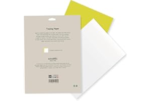 Kearing Dressmakers Tracing Paper Yellow/White Large Sized 82x57cm(32" x 22") Tracing Paper for Sewing, Fashion Design, Embroidery Tracing