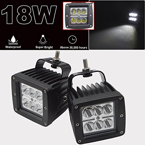 4x 3 Inch 18W Dually LED Fog Light Pods with Quick-Detach Wiring Plug and Fog Lamp Location Mounting Bracket Fits for Dodge 2010-2019 Ram 2500 3500, 2009-2012 Ram 1500 - Thumbnail 3