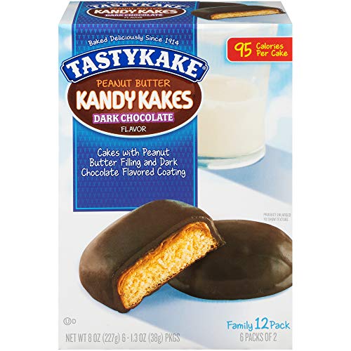 Tastykake, Kandy Kakes Dark Chocolate Peanut Butter MP Comm Snack Cake, 8 oz