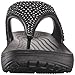 crocs Women's Sloane Embellished Flip Flop, Black/Black, 8 M US