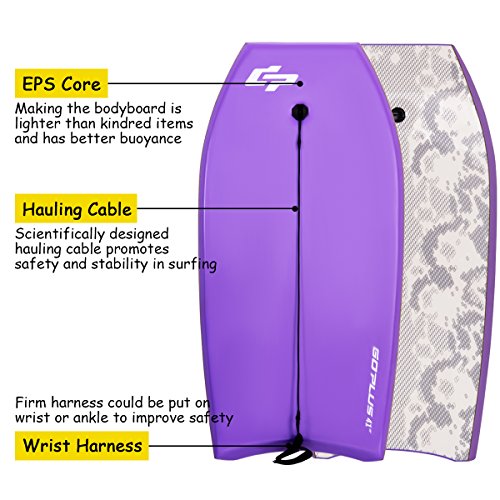 image for Goplus 42 inch Super Bodyboard EPS Core, IXPE Deck, HDPE Slick Bottom,