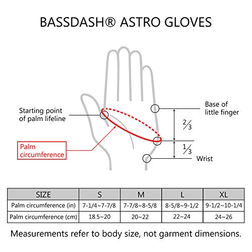 image for Bassdash Astro Heavy-Duty Sure Grip Fishing Cycling Gloves Men's Women