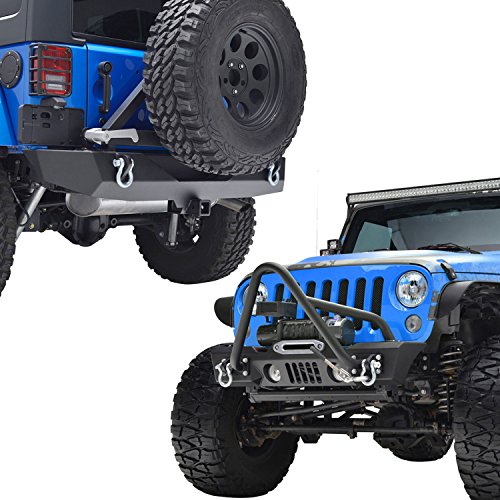 Buy EAutogrilles 0716 Jeep Wrangler JK Stinger Stubby Front Bumper