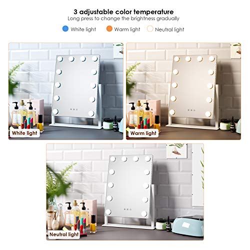 Homfa Hollywood Makeup Mirror with Lights Lighted Vanity Mirror with