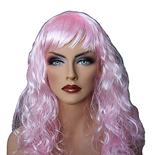 18" Long Synthetic Curly Wavy Hair Wig for Cosplay Party Fancy Dress