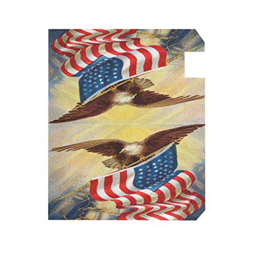 Naanle Bald Eagle American Flag Magnetic Mailbox Cover, 4th July Independence Day Mailbox Wrap Home Decorative Large Size 25.5”(L) x 20.8”(W) - Thumbnail 2