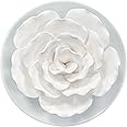 Passive Diffuser for Essential Oil-Ceramic Diffuser Non Electric Oil Diffusers for Small Mini Room, Desk Decorative, Bathroom (White Hibiscus)