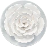 Passive Diffuser for Essential Oil-Ceramic Diffuser Non Electric Oil Diffusers for Small Mini Room, Desk Decorative, Bathroom (White Hibiscus)