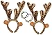 Set of 2 Plush Christmas Reindeer Antlers - with free JINGLE BELL bracelets