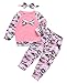 Happy Town Baby Boys Girls Family Clothes Long Sleeve Camouflage Leopard Top and Pants Outfits Set Autumn Clothing (Pink, 12-18 Months)