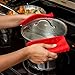Love This Kitchen Silicone Trivet/Hot Pads for Hot Dishes - Easy to Clean Pot Holder for Kitchen - Durable, Flexible, & Multi-Purpose Mat That Helps Protect Countertops (7x7 in, Red, 1 Pair)