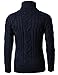 H2H Mens Elegant Long Sleeve Slim Fit Knitwear Warm Turtleneck Sweater Casual Navy US M/Asia L (KMOSWL0222)
