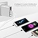 3-Port USB Wall Charger with LED Display, SOONHUA 5V/3A Portable Phone Quick Charger Voltage Current Monitor AC Adapter With Smart Charging technology for iPhone, iPad,Samsung and More (White)