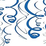 Amscan Bold Bright Plastic Swirl Decorations, 22