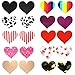 COSFAN 10 Pairs Women Heart Shape Disposable Pasties Nipple Cover Lingerie Sticker
