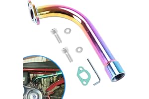 CMIYETO Colorful Exhaust Header Pipe Performance for Predator 196cc 212cc 224cc 5.5HP 6.5HP 7HP Engine Coleman CT200U CT200U-EX BT200X RB200 RT200 Massimo Baja MB200 Clone GX160 GX200 KT196 Mini Bike Go Kart
