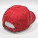 Vintage Washed Cotton Adjustable Baseball Cap + Free Sew/Iron on Camper Patch (Red)