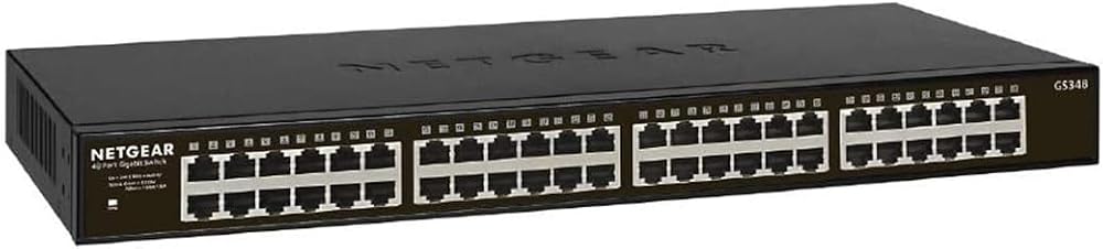 NETGEAR GS348 48-Port Gigabit Ethernet Switch Desktop Wall Mount Silent
