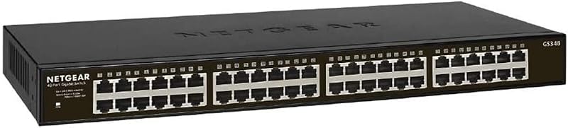 NETGEAR GS348 48-Port Gigabit Ethernet Switch Desktop Wall Mount Silent
