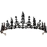 minkissy Vintage Wedding Tiara Crown Bridal Headpiece Lightweight Hair Accessory for Parties Festivals Photoshoots