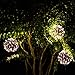 Elf Logic 12” Outdoor/Indoor LED Christmas Light Ball. Durable, Waterproof, Long-Lasting, Lightweight Bright Light Ball. Warm LED Lights for Holiday Decor, Patio, Wedding Decor