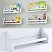 One Stylish White Baby Nursery Room Wall Shelf Sturdy Birch Wood 20 Inch