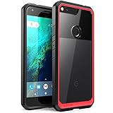 Google Pixel XL Case, SUPCASE Unicorn Beetle Series Premium Hybrid Protective Clear Case for Google Pixel XL 5.5 inch 2016 Release (Red)