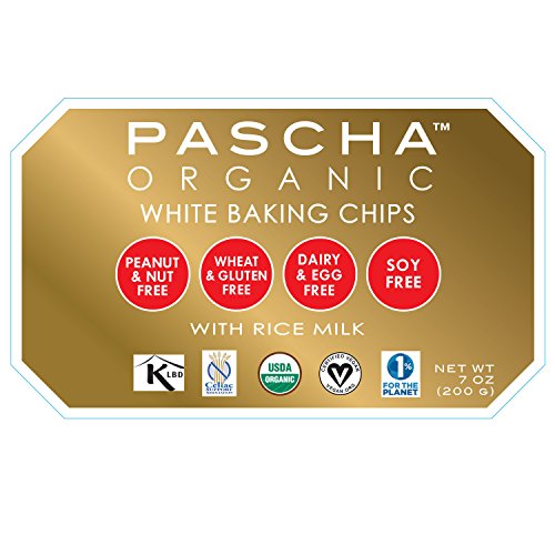 Pascha Organic Vegan White Chocolate Chip, UTZ, Gluten Free & Non GMO, 7.1 Ounce (Pack of 8)
