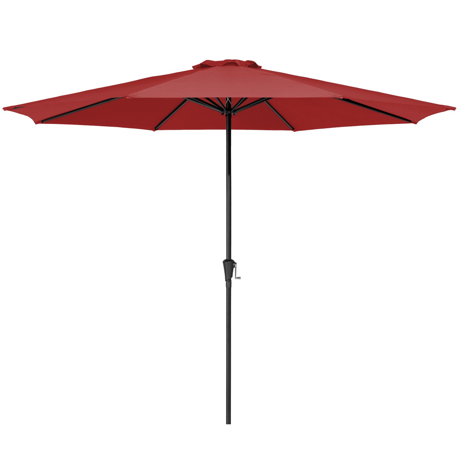 Photo 1 of MEWAY 12ft Patio Umbrella Outdoor Umbrellas for Patio, Market Table Umbrella with Crank for Deck, Garden, Pool and Backyard, Red