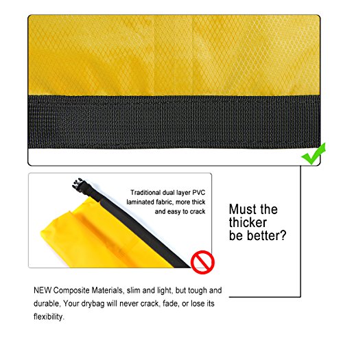 BFULL Waterproof Dry Bag 10L/20L [Lightweight Compact] Roll Top Water Proof Backpack with 2 Exterior Zip Pocket for Kayaking, Boating, Duffle, Camping, Floating, Rafting, Fishing - Thumbnail 2