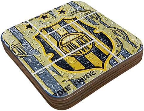 Azty Designs Personalized Custom Wood Coaster Glossy Argentina Futbol Football Soccer League