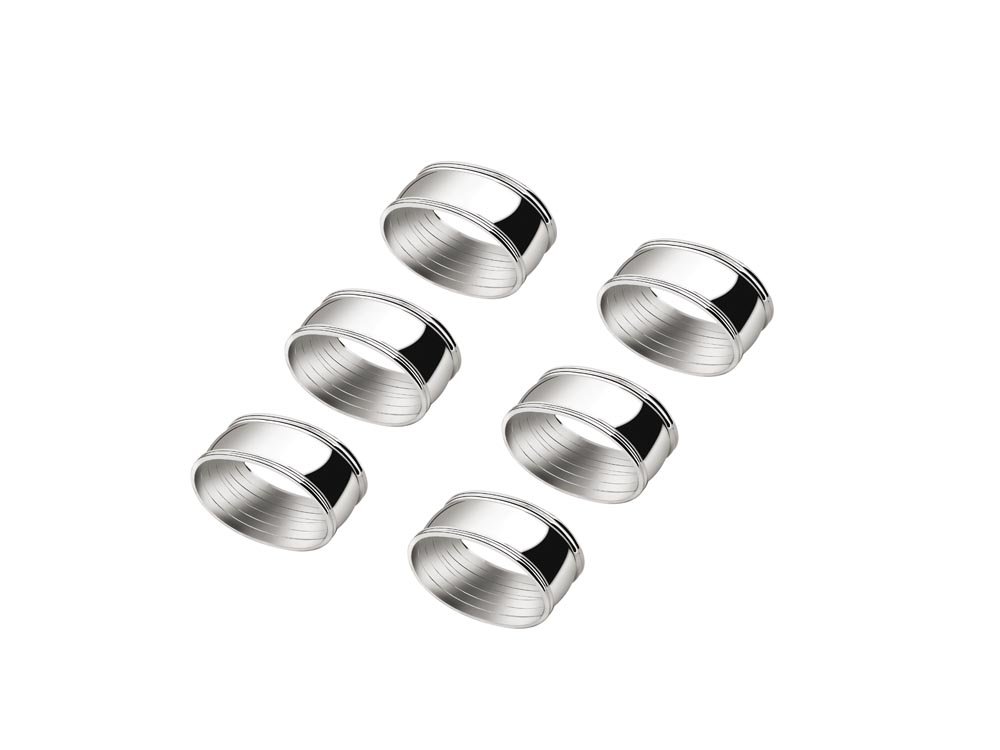 Zilverstad Napkin Rings Oval, Set of 6, Alloy, Silver, 3.8 x 5.4 x 2.1 cm Amazon.co.uk Kitchen