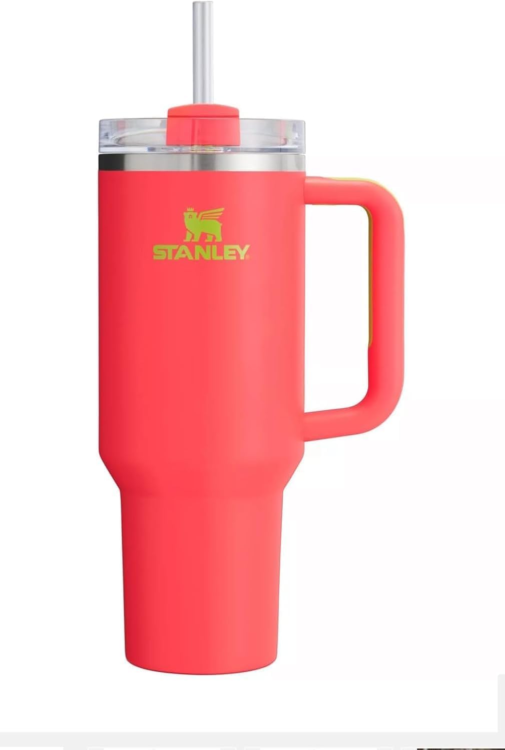 STANLEY Quencher H2.0 FlowState Stainless Steel Vacuum Insulated Tumbler with Lid and Straw for Water, Iced Tea or Coffee (Hibiscus, 40 oz) Image