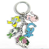Pokemon Pikachu mew shaymin keyring keychain key chain #H