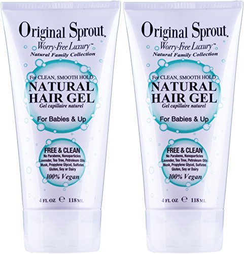 Original Sprout Natural Hair Gel, 4 ounces. (Set of 2)