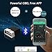 OBD2 OBD 2, Kinnara Bluetooth OBDII Scan Tool Car Code Reader Wireless Scanner Adapter Check Engine Error Fault Trouble Monitor Auto Diagnostic Tool for iPhone iPad Smartphone iOS Android [FREE APP]