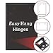 FrameStarr 18x24 Black Poster Frame, Pre-Assembled Black Poster Frame 18 x 24, Solid Composite Wood Frame for Wall Mounting