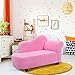 Costzon Kids Chaise Lounge Sofa Couch Set Children Modern Seat Furniture (Pink/Coral Fleece Chaise Longue)