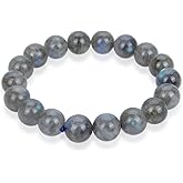 Adabele 1pc Natural Stretch Gemstone Bracelet 10mm (0.39") Bead 7 Inch to 8.5 Inch Healing Crystal Energy Quartz Chakra Jewelry Women Birthday Unisex Gift