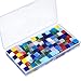 Satinior 400 Pieces/ 250 g Assorted Colors Mosaic Tiles Glass Mosaic with Plastic Box for Home Decoration Crafts Supply, 1 by 1 cm