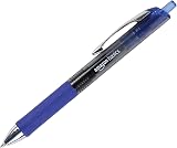 Amazon Basics Gel Pens Fine Point Retractable Blue 0.7mm 12 Pack view 2