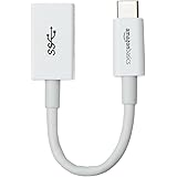 AmazonBasics L6LUC022-CS-R USB Type-C to USB 3.1 Gen1 Female Adapter - White