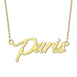 BYBWBL Paris Name Pendant Necklace 18k Gold Plated