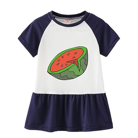 UOMOGO Vestido para niña, Vestido de Manga Larga, Vestido Casual ...