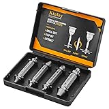 Stripped Screw Extractor Set with 4 Damaged Screw Remover Drill Bits - Easily Removes Damaged Bolts - Includes Plastic Carrying Case - Extra Strength HSS 4341 Alloy 62-65hrc Hardness Rating