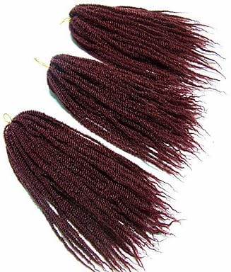 MZP Crochet Braid Hair Senegalese Twist 14 Inch Kanekalon Braiding Hair Synthetic Braiding Hair Extensions Curly, kanekalon