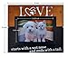 Spiretro 4 x 6 inch Memorial Pet Dog and Cat Wood Picture Frame with Easel & Plexiglass, Tabletop Display or Wall Mounting Decor, Metallic Blond Patina and Espresso Black Photo Frame