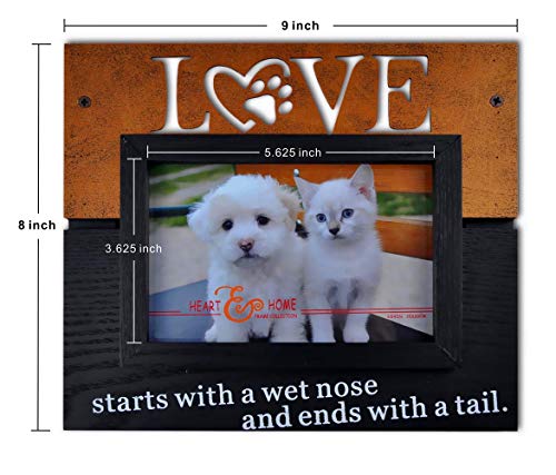image for Spiretro 4 x 6 inch Memorial Pet Dog Cat Wood Picture Frame Plexiglass