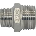 1" x 3/4" Male Hex Nipple Threaded Reducer Connector Pipe Fitting/Adapter,Stainless Steel 304 NPT